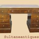 Majestic French Directoire walnut Desk 9 Drawers