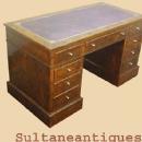Majestic French Directoire walnut Desk 9 Drawers