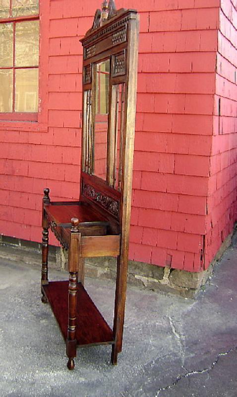 Elegant Regency 1940s country mahogany hall stand