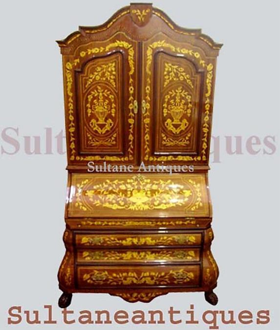 Monumental Dutch style Secretary bookcase