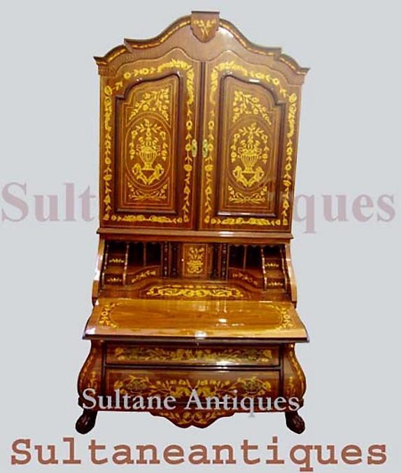 Monumental Dutch style Secretary bookcase