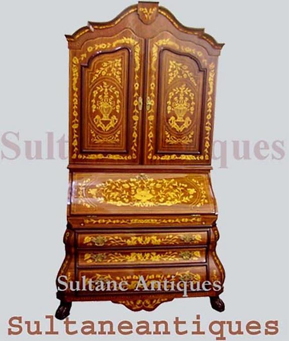 Monumental Dutch style Secretary bookcase