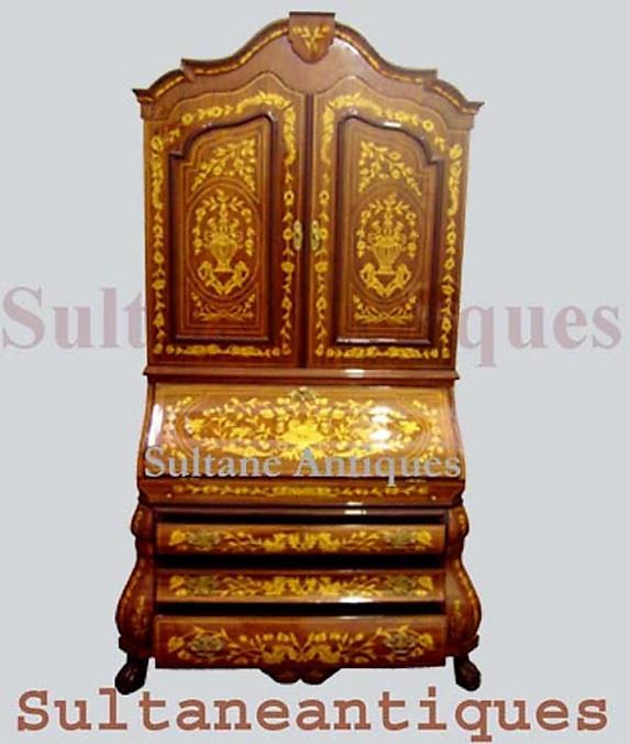 Monumental Dutch style Secretary bookcase