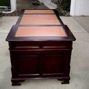 Important Victorian style Desk leather & mahogany