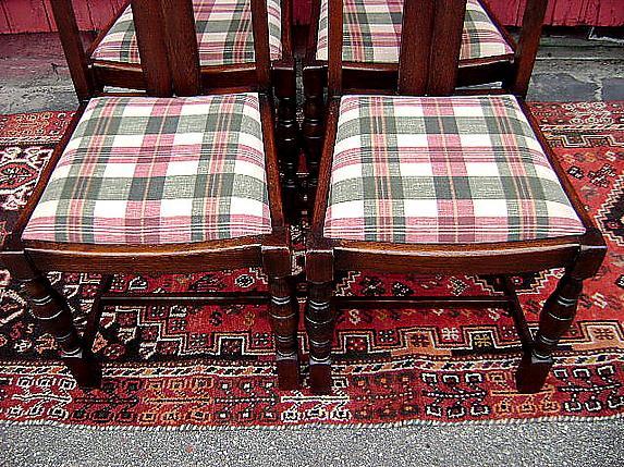 Elegant Set of 4 English antique quality country chairs
