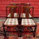Elegant Set of 4 English antique quality country chairs