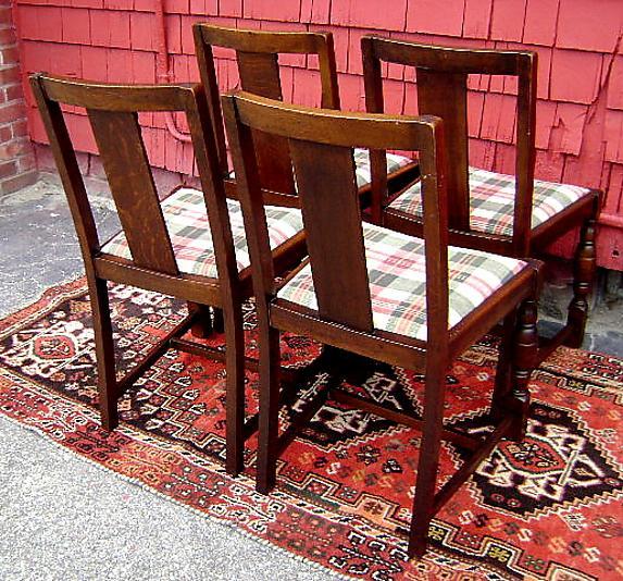 Elegant Set of 4 English antique quality country chairs