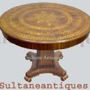 Superb Regency Style large Marquetry center table