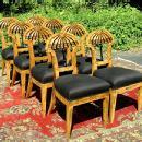 Phenomenal set of EIGHT Biedermeier style Elm Chairs