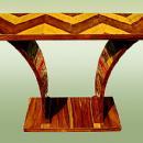 Amazing Rosewood Console in purest Art Deco style