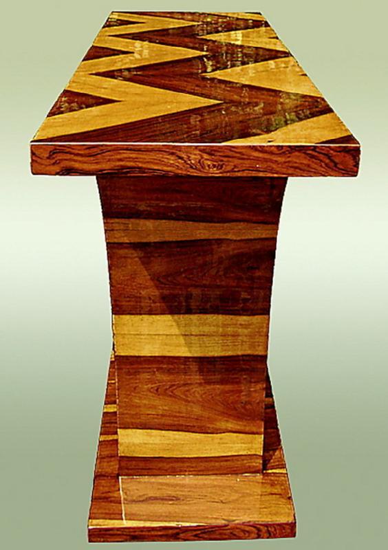 Amazing Rosewood Console in purest Art Deco style