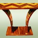 Amazing Rosewood Console in purest Art Deco style