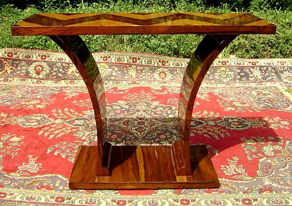 Amazing Rosewood Console in purest Art Deco style