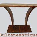 Amazing Rosewood Console in purest Art Deco style
