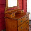 Antique mirror backed walnut country sideboard