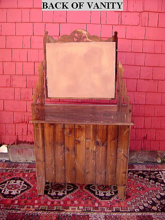 Antique mirror backed walnut country sideboard