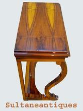Large Biedermeier style console exotic rosewood
