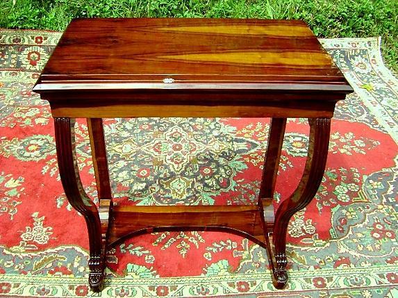 Large Biedermeier style console exotic rosewood
