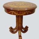 Unusual forms Italian Venetian marquetry side table