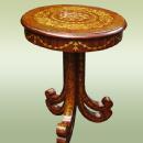 Unusual forms Italian Venetian marquetry side table