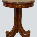 Unusual forms Italian Venetian marquetry side table