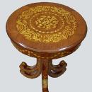 Unusual forms Italian Venetian marquetry side table
