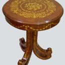 Unusual forms Italian Venetian marquetry side table