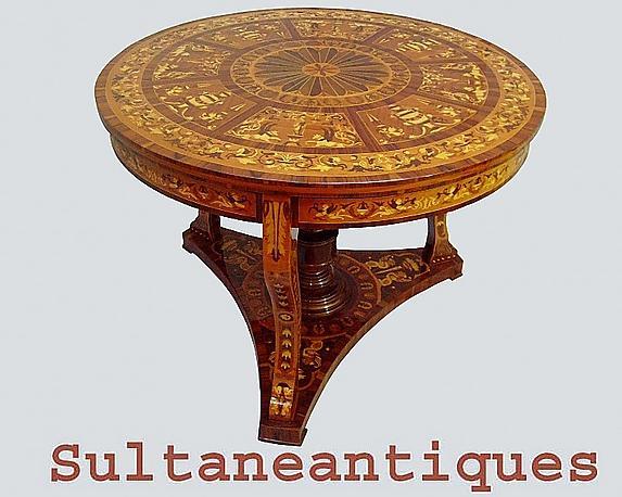 Masterpiece!! Antique Italian style Large center table