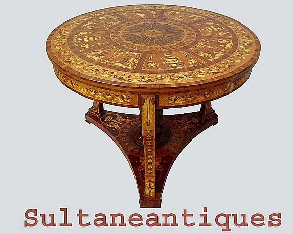 Masterpiece!! Antique Italian style Large center table