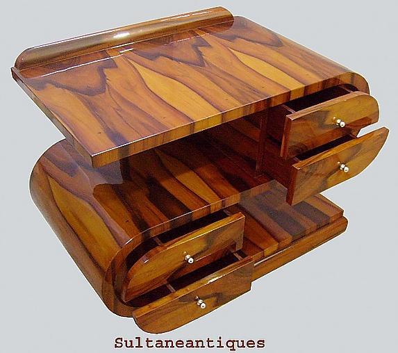 Sensational Art Deco S shaped table commode