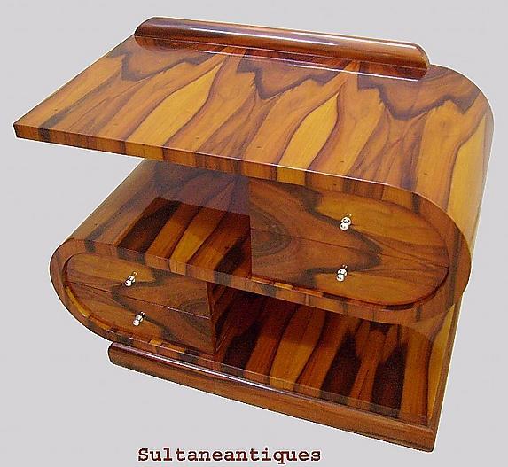Sensational Art Deco S shaped table commode