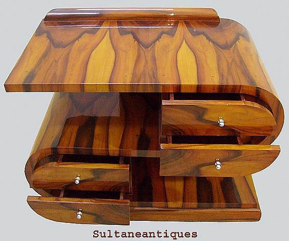 Sensational Art Deco S shaped table commode