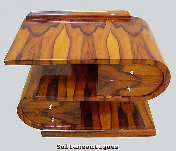 Sensational Art Deco S shaped table commode