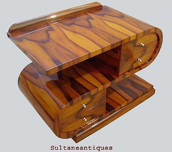 Sensational Art Deco S shaped table commode