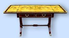 Louis Philippe style Sofa Table French Elm and Mahogany