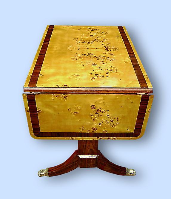 Louis Philippe style Sofa Table French Elm and Mahogany