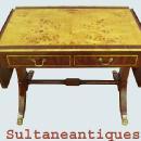 Louis Philippe style Sofa Table French Elm and Mahogany