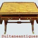 Louis Philippe style Sofa Table French Elm and Mahogany