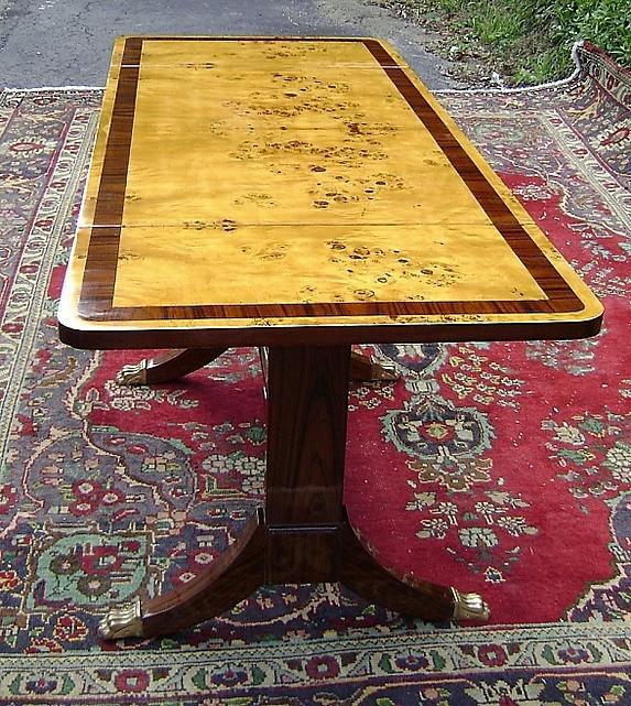 Louis Philippe style Sofa Table French Elm and Mahogany