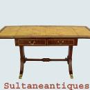 Louis Philippe style Sofa Table French Elm and Mahogany