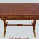 Quality Regency style Sofa drop leaf table walnut/Elm