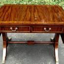 Quality Regency style Sofa drop leaf table walnut/Elm