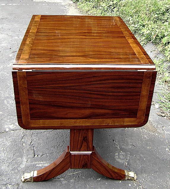 Quality Regency style Sofa drop leaf table walnut/Elm