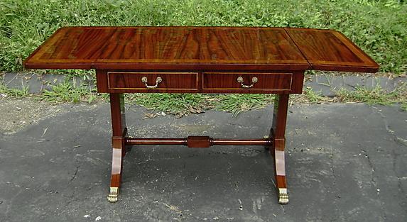 Quality Regency style Sofa drop leaf table walnut/Elm