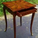 Elegant Louis XV style inlaid square side table
