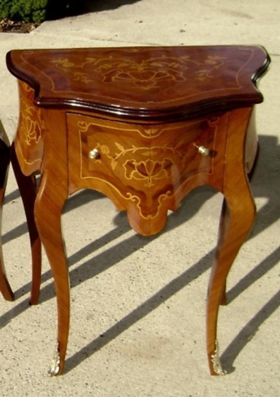Aristocratic large Louis XV style marquetry side table