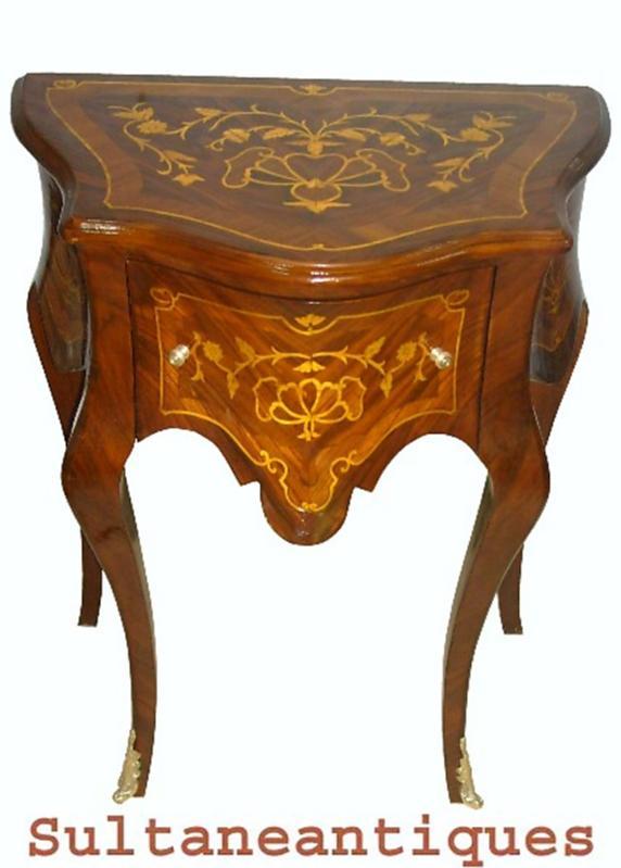 Aristocratic large Louis XV style marquetry side table