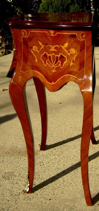 Aristocratic large Louis XV style marquetry side table