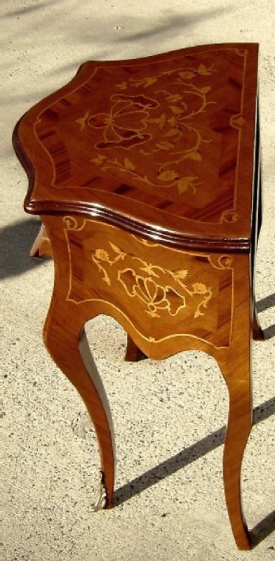 Aristocratic large Louis XV style marquetry side table