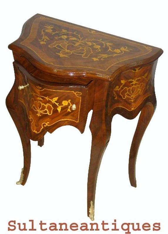 Aristocratic large Louis XV style marquetry side table